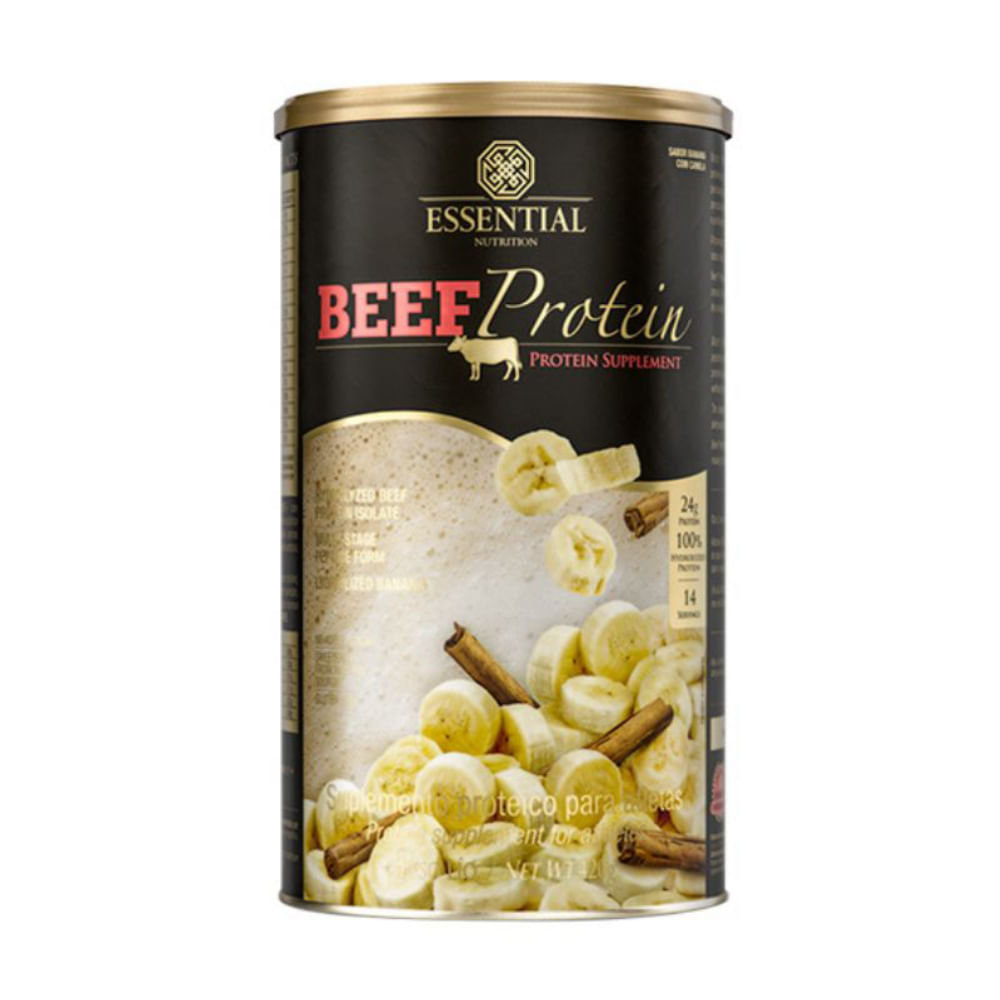 Beef Protein Banana Com Canela Essential Nutrition 420g