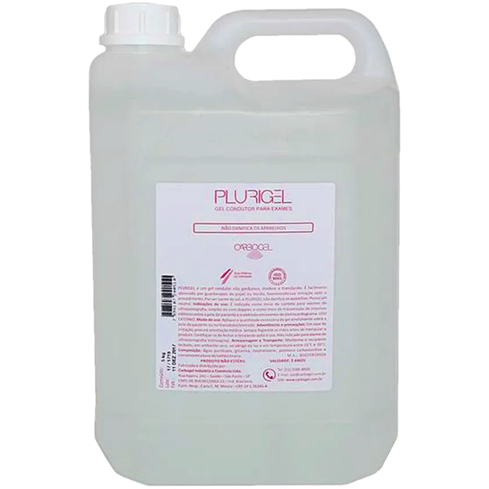 Gel Condutor para Ultrassom Plurigel Carbogel 5kg