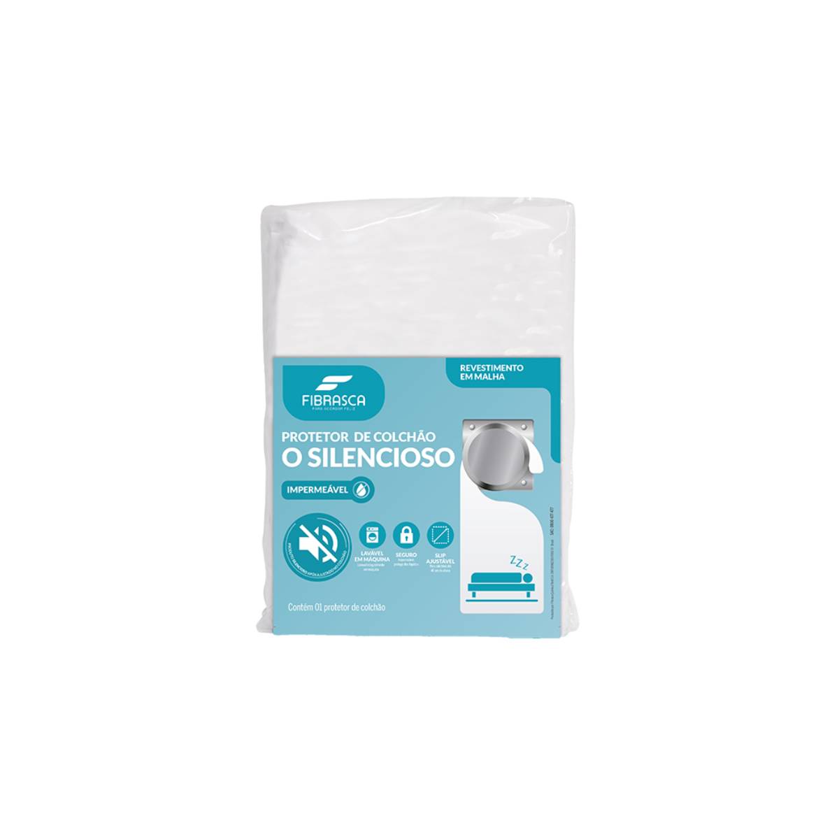 Protetor De Colchão Impermeável O Silencioso Fibrasca - Casal 1,40x1,90 M