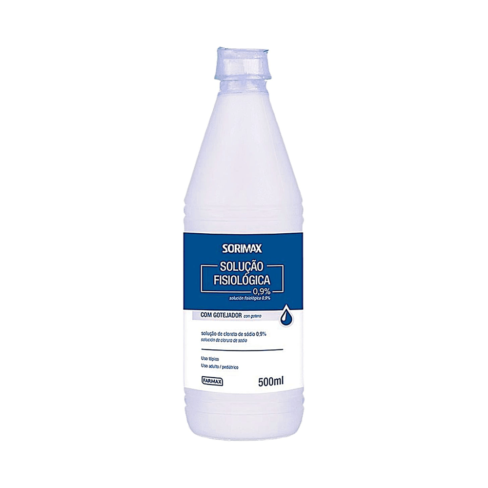 Soro Fisiológico Sorimax 500ml com Gotejador - Uso Externo