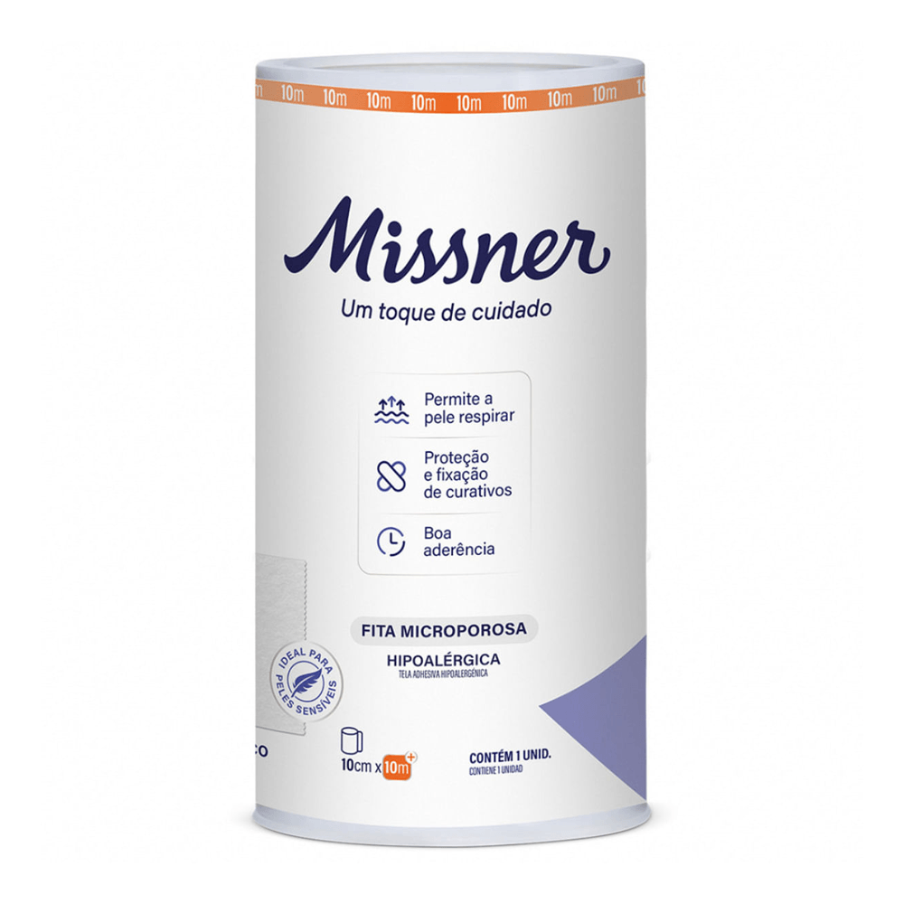 Fita Microporosa Missner - Branca - 10cm X 10m