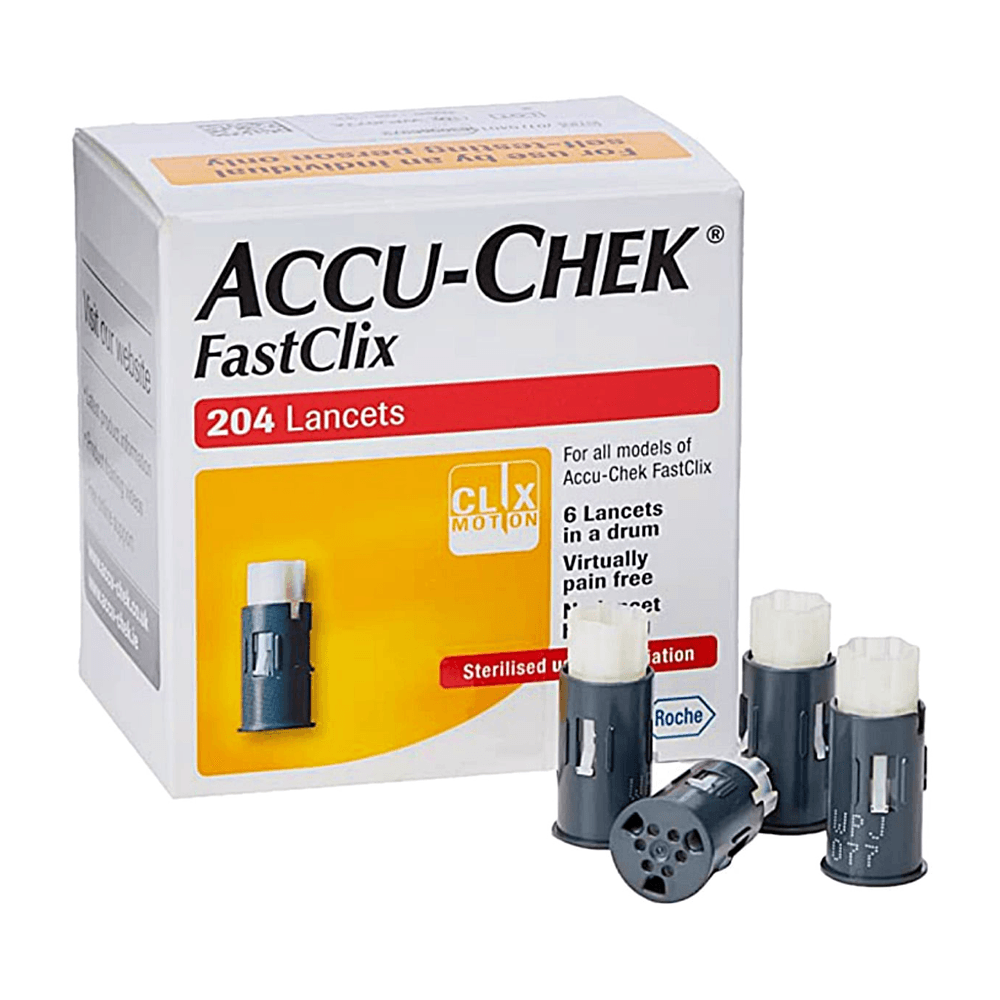 Lanceta Accu-Chek Fastclix - Caixa com 204 unidades