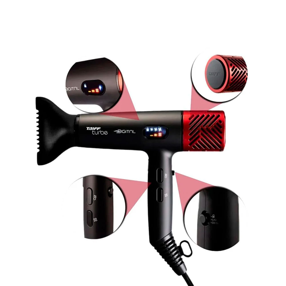 Taiff Secador Turbe Digital 2400w 220v Secador de Cabelo