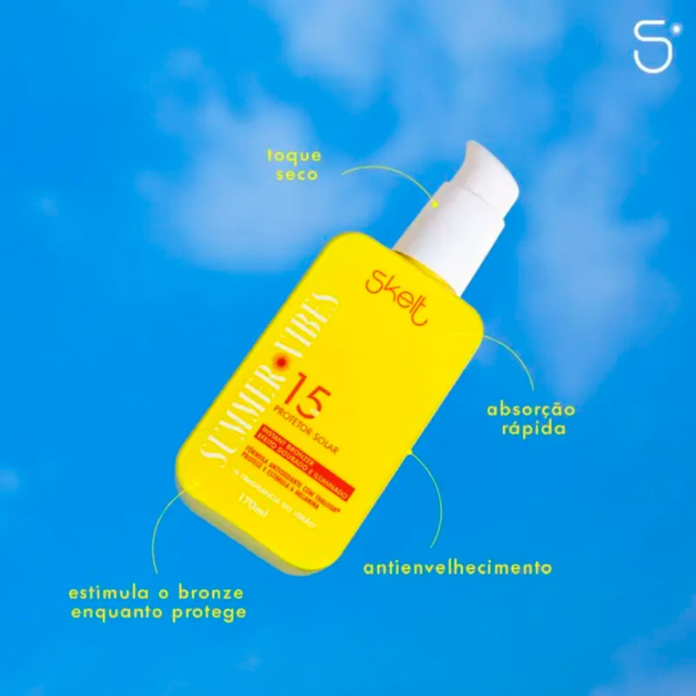 Skelt com Instant Bronzer FPS 15 Protetor Solar 170ml