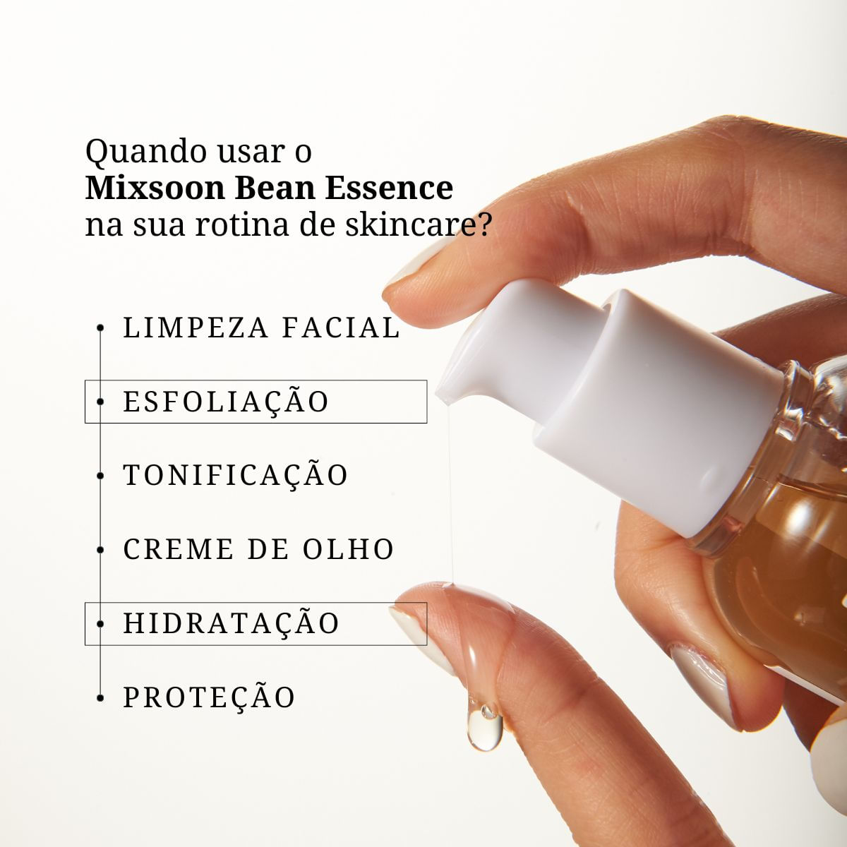 Sérum hidratante e esfoliante mixsoon Bean Essence 50ml