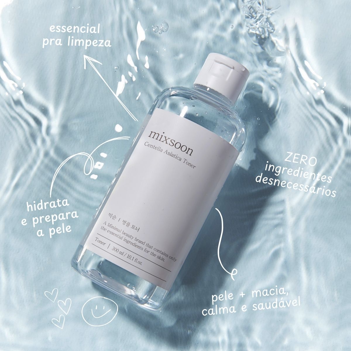 Tônico facial mixsoon Centella Asiática Toner 300ml