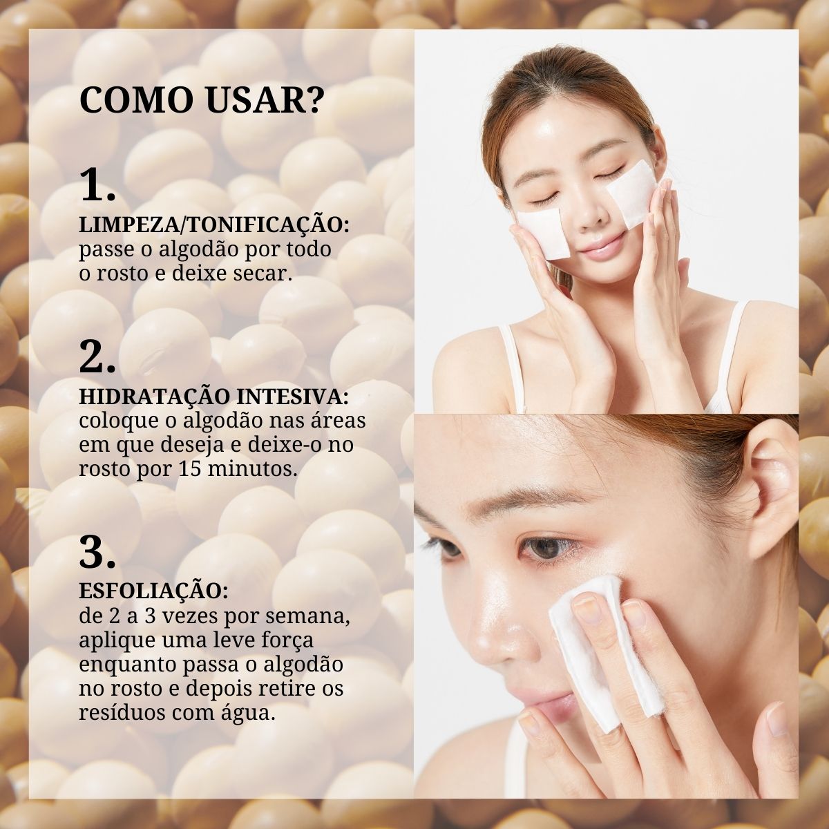 Tônico em almofada mixsoon Bean Toner Pad 70 Unidades