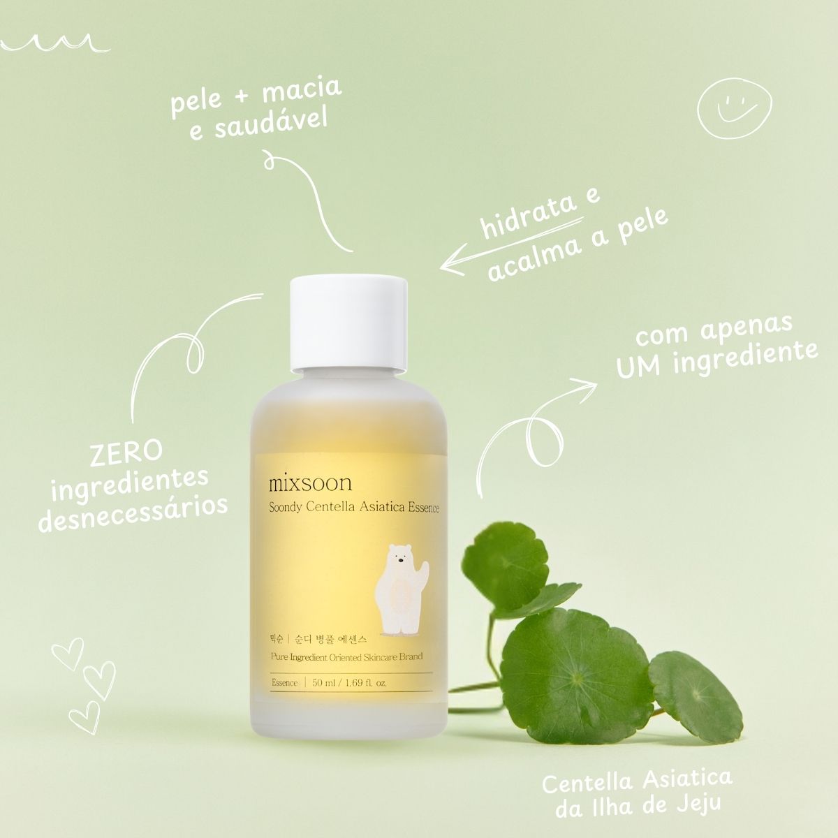 Sérum hidratante mixsoon Soondy Centella Asiática Essence 50ml