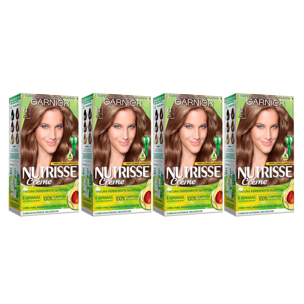 Kit Garnier Nutrisse Coloração 61 Café Gelado Kit