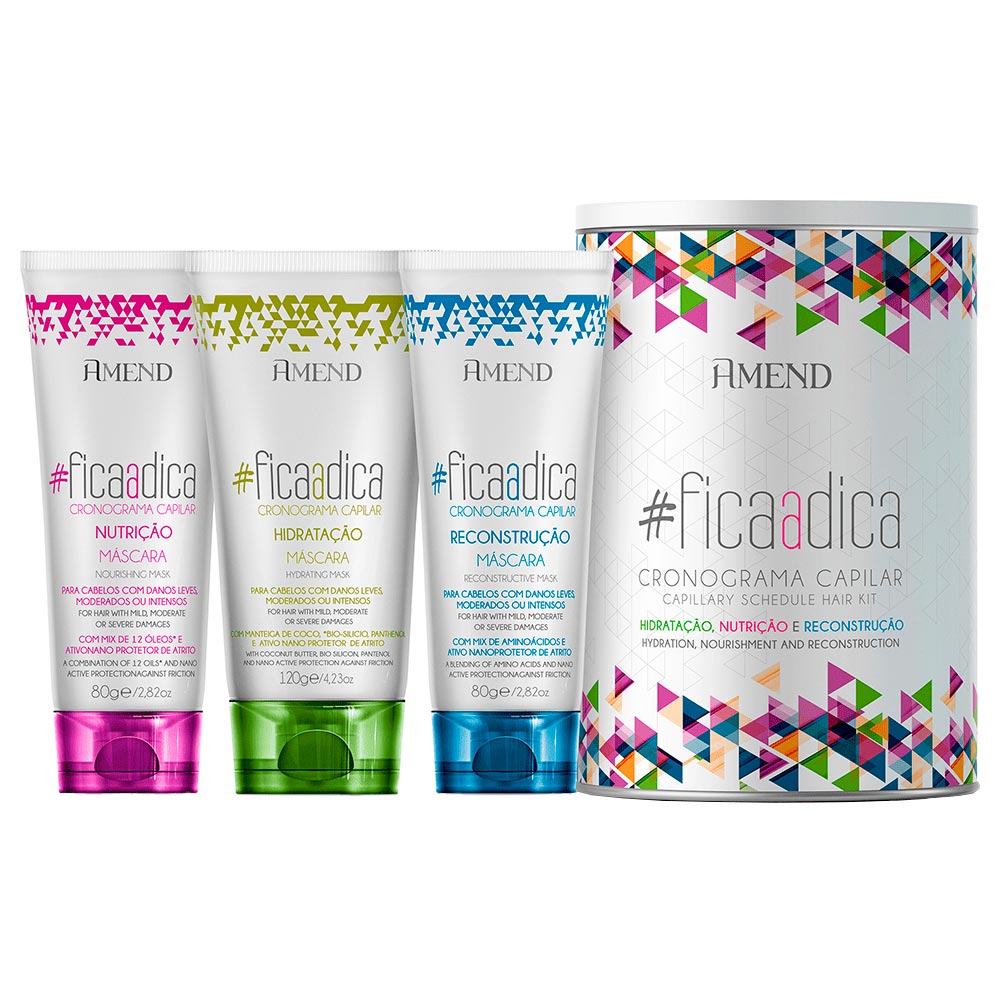Amend Fica A Dica Kit Cronograma Capilar 3 Máscaras Kit