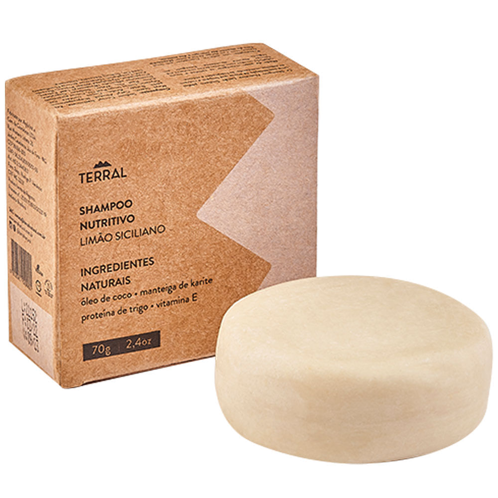 Terral Natural Limão Siciliano Shampoo Nutritivo em Barra 70g