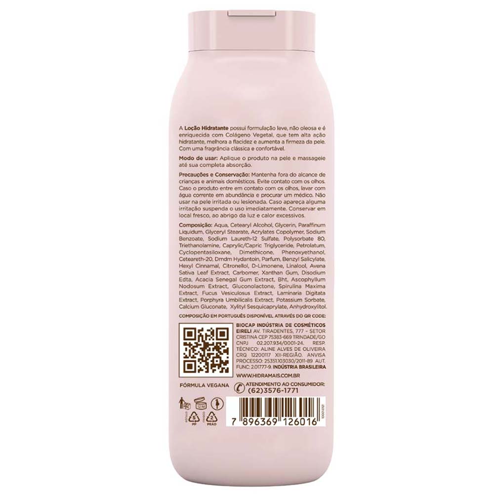 Loção Hidratante Corporal Hidramais Aveia 500ml