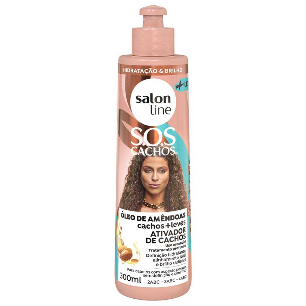 Salon Line Sos Óleo De Amendoa Cachos Leves Ativador 300ml