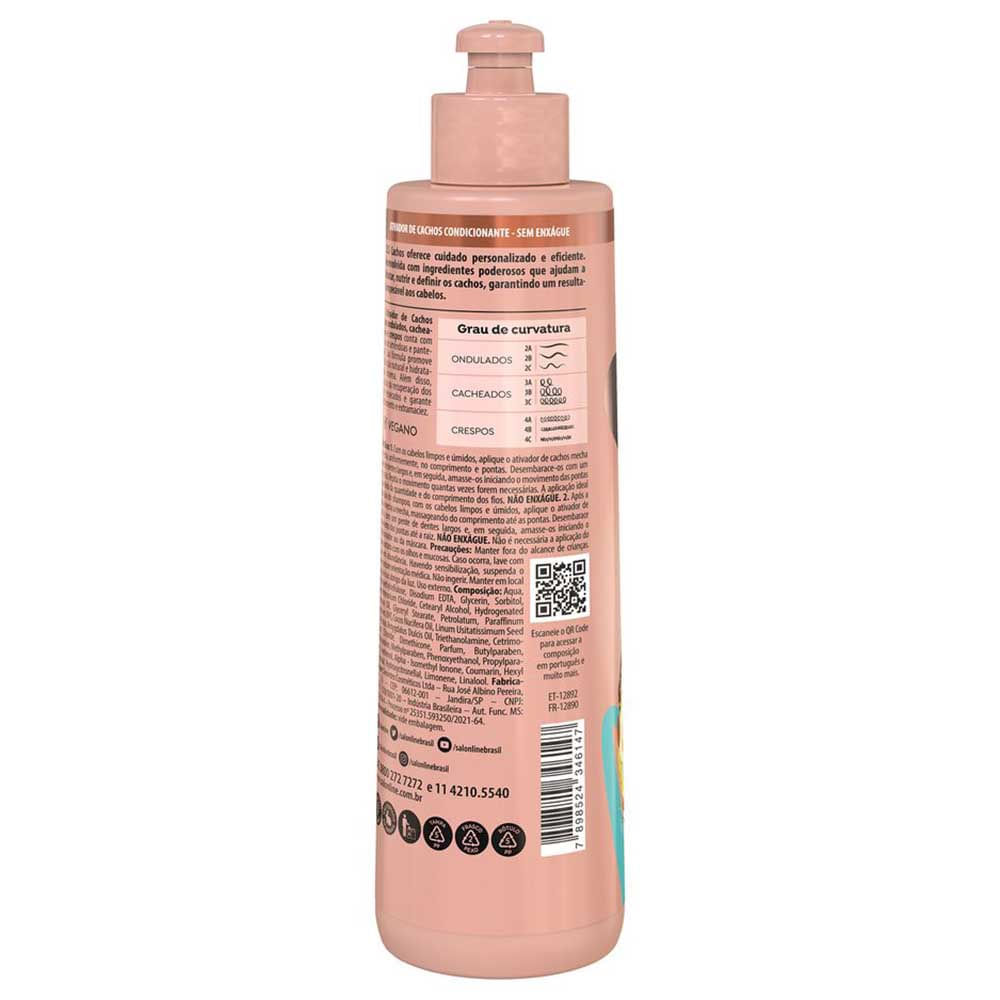 Salon Line SOS Óleo de Amendoa Cachos Leves Ativador 300ml