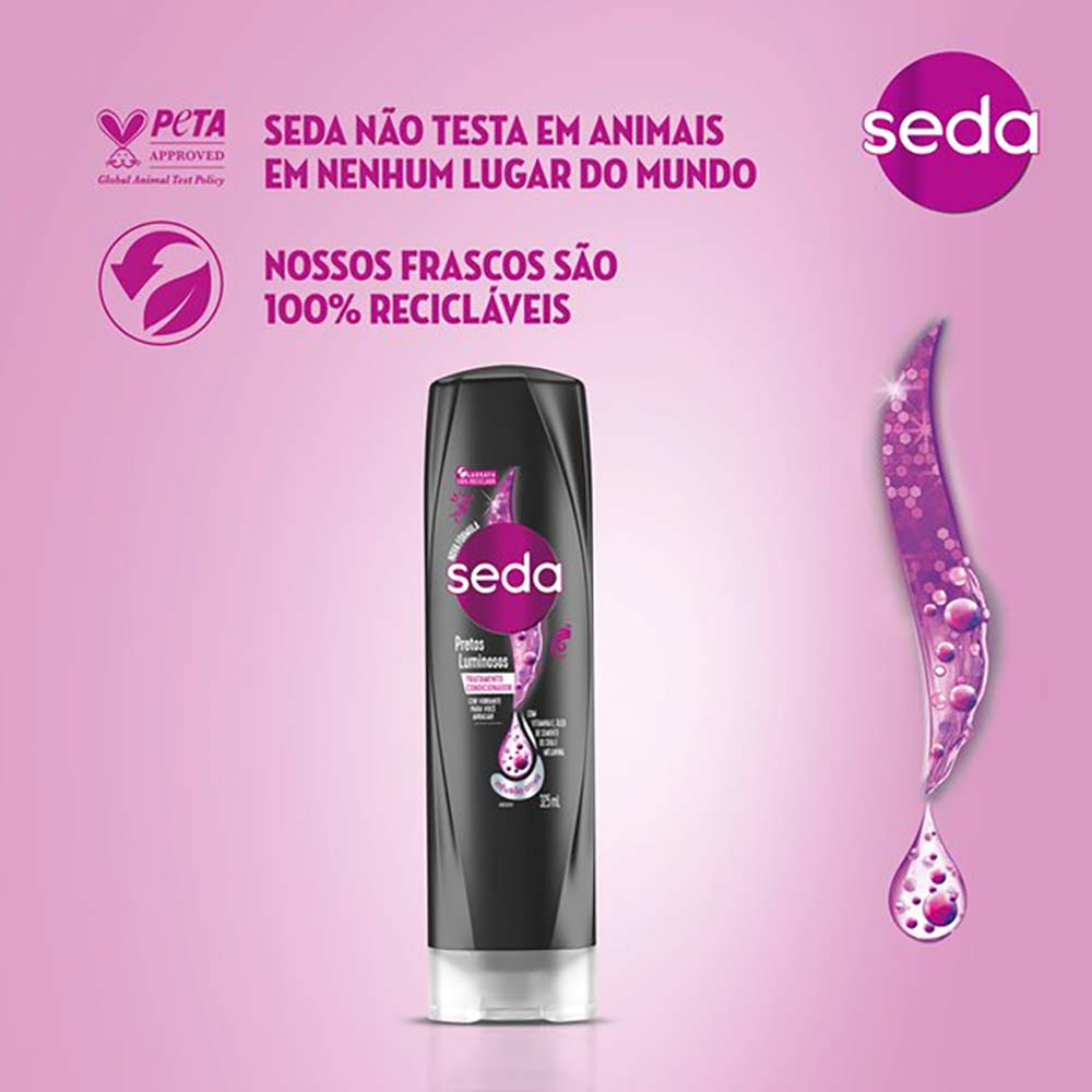 Seda Pretos Luminosos Condicionador Infusão Ativa 325ml