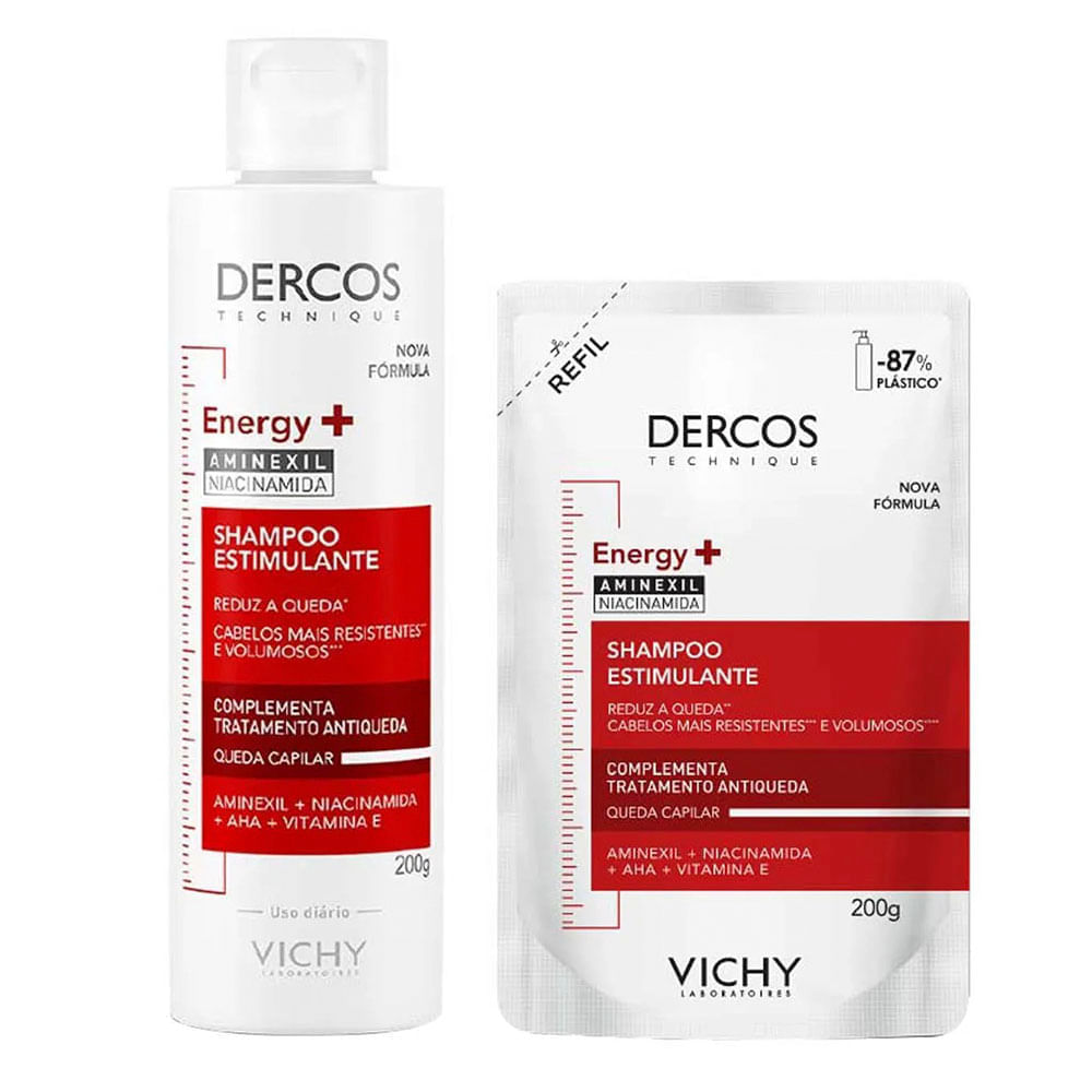 Vichy Dercos Energy+ Kit Shampoo + Refil Shampoo Antiqueda Kit