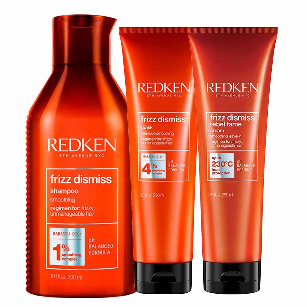 Redken Frizz Dismiss Kit Shampoo + Máscara + Leave – In Kit