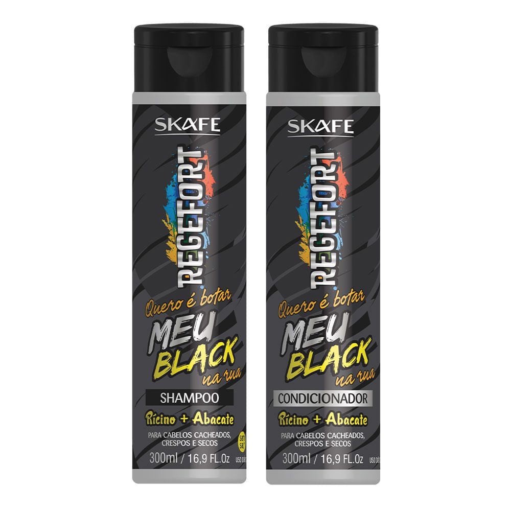 Skafe Quero Botar Meu Black na Rua Kit Shampoo e Condicionador Kit