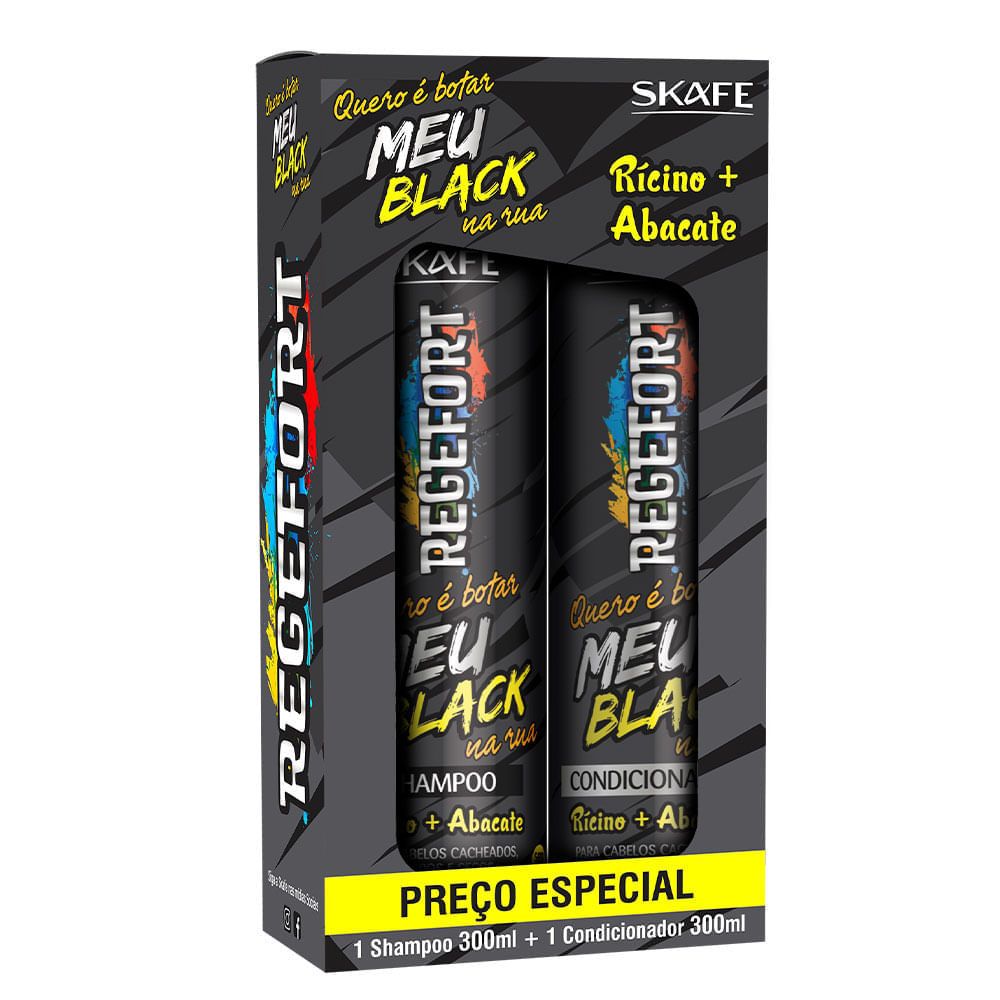 Skafe Quero Botar Meu Black na Rua Kit Shampoo e Condicionador Kit