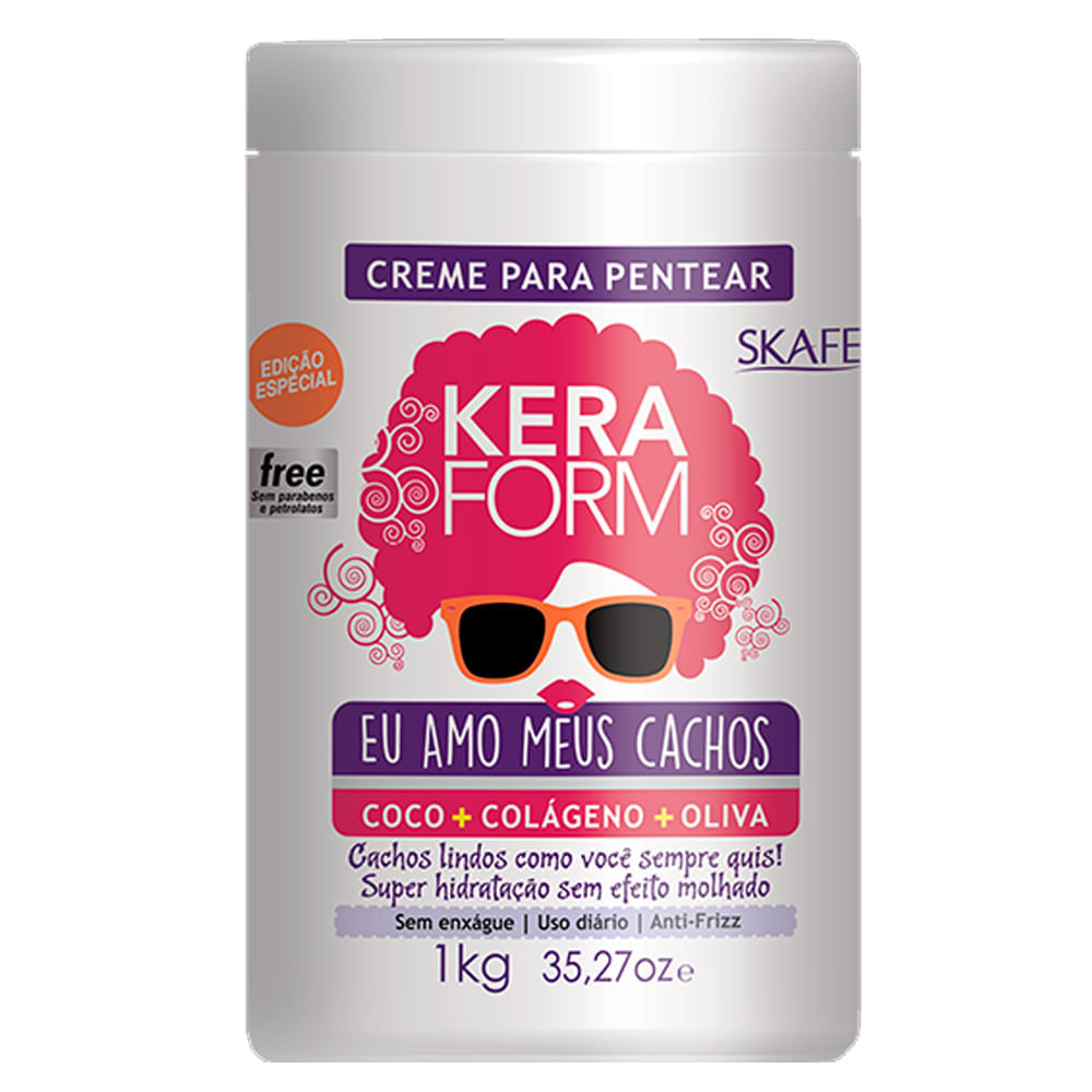 Skafe Keraform Eu Amo Meus Cachos Creme para Pentear 1Kg