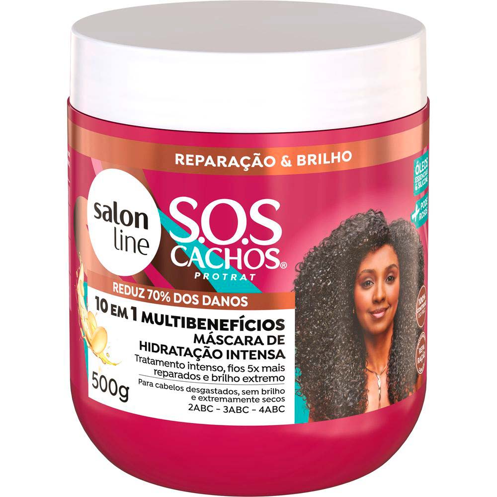 Salon Line SOS Cachos 10 em 1 Multibenefícios Máscara 500g