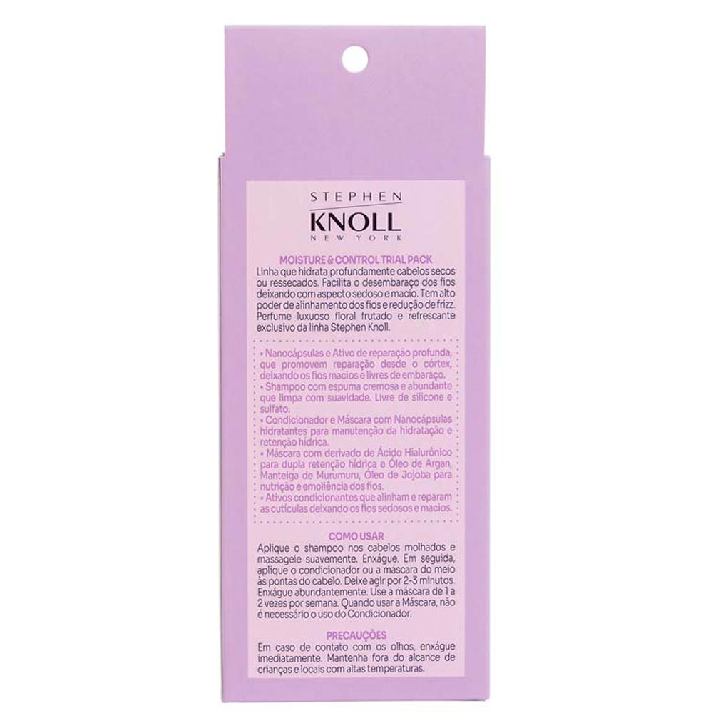Stephen Knoll Moisture E Control Trial Pack Kit Shampoo + Condicionador + Máscara Kit