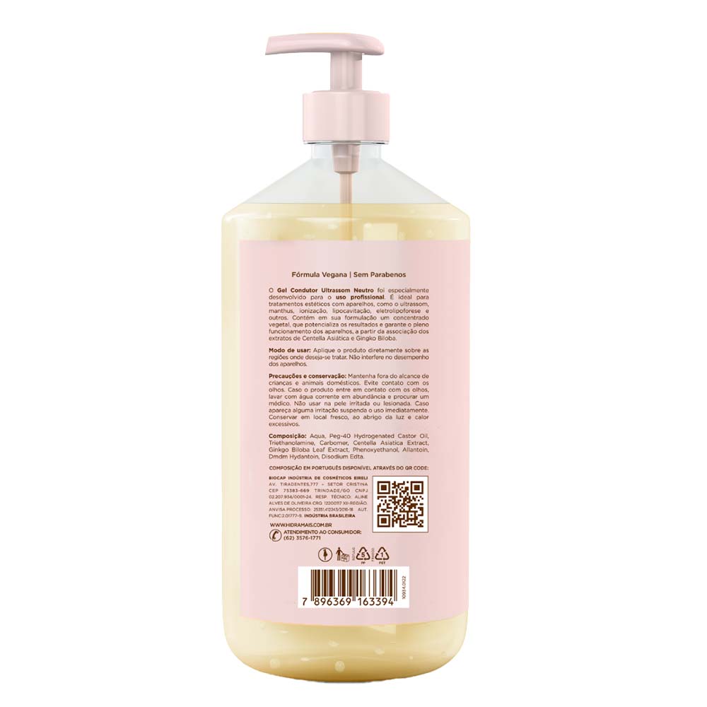 Gel Condutor Ultrassom Neutro Hidramais 1,2kg