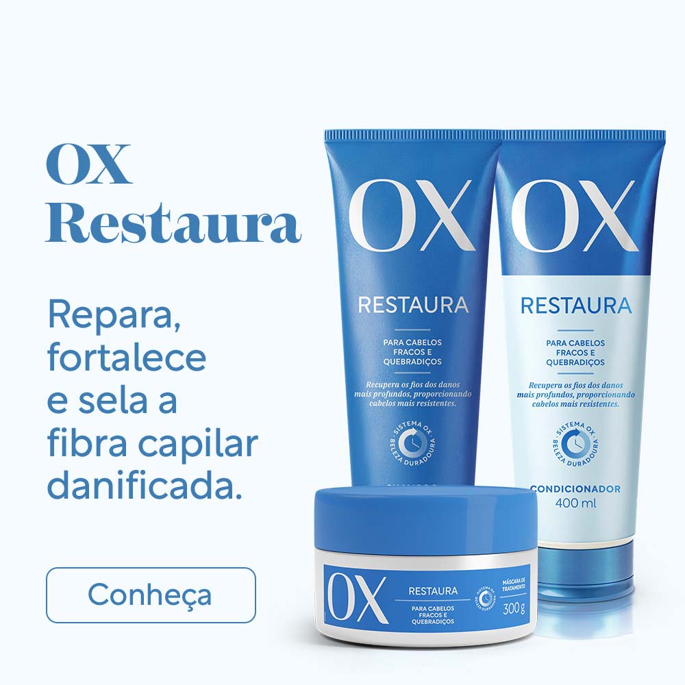 Shampoo Reconstrutor OX Cosmeticos Restaura 400ml