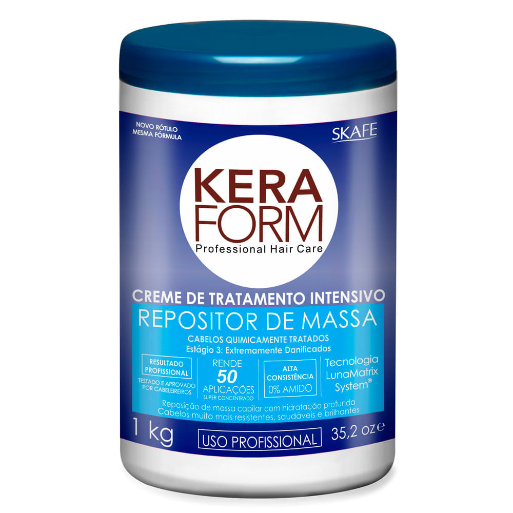 Skafe Keraform Repositor de Massa Creme de Tratamento Intensivo 1Kg