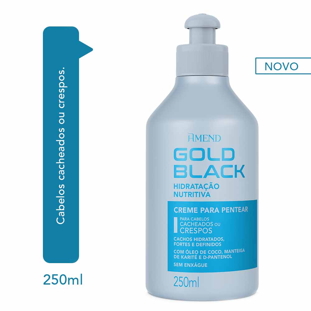 Amend Hidratação Nutritiva Gold Black Creme de Pentear Condicionante 250ml