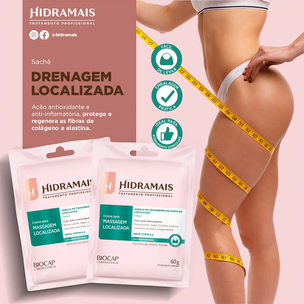 Creme para Massagem Localizada em Sachê Hidramais 60g
