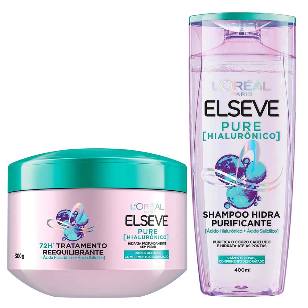 Elseve Pure Hialurônico Kit Shampoo + Creme De Tratamento