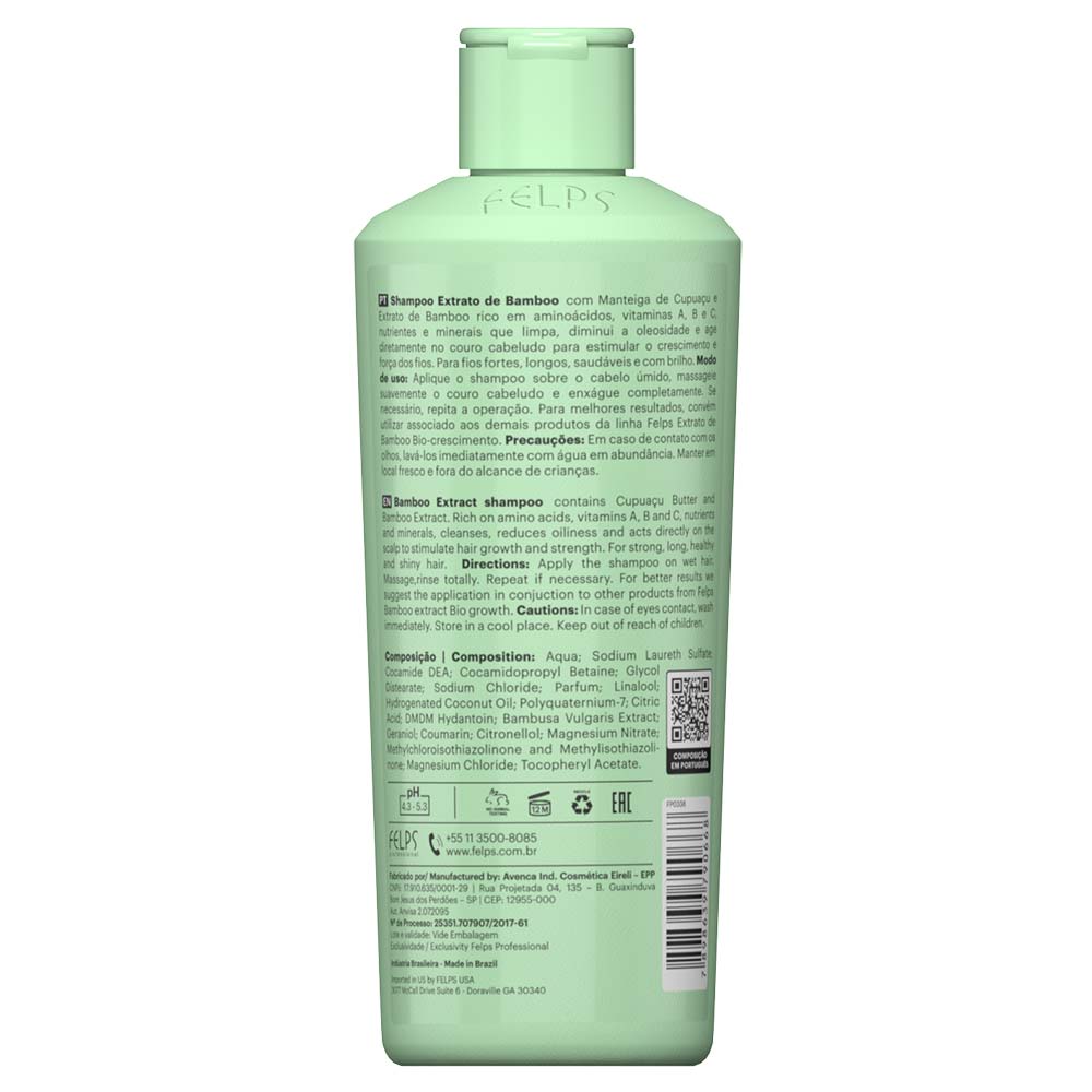 Felps Xmix Extrato de Bamboo Shampoo 250g
