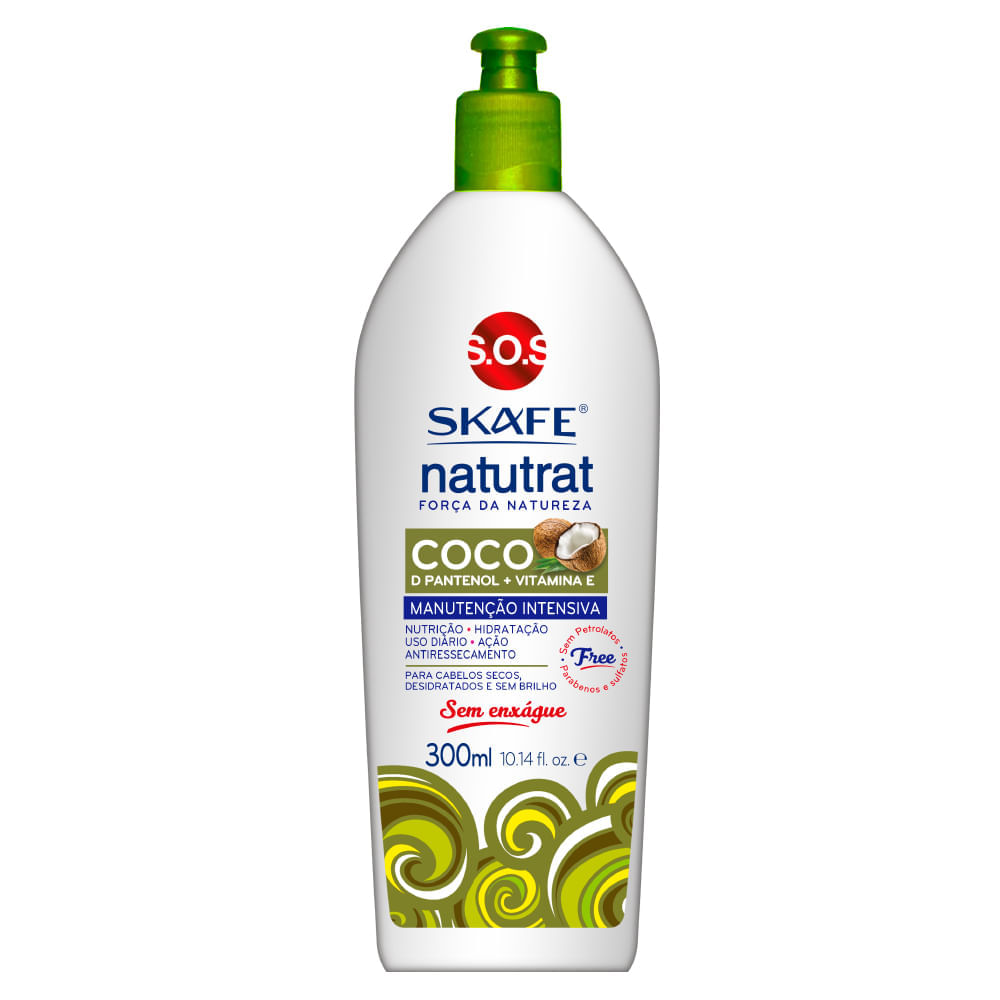 Skafe Natutrat Sos Força Da Natureza Manutenção Intensiva Coco 300ml