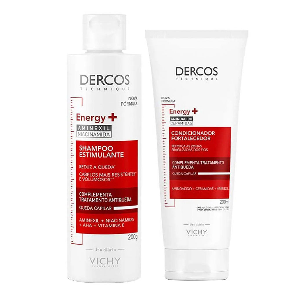 Vichy Dercos Kit Shampoo Estimulante + Condicionador Energizante Antiqueda
