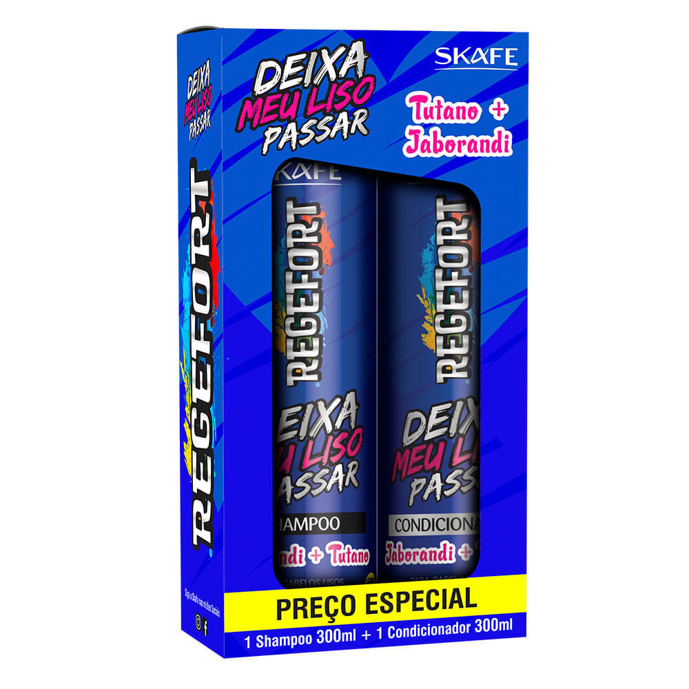 Skafe Regefort Deixa Meu Liso Passar Kit Shampoo e Condicionador
