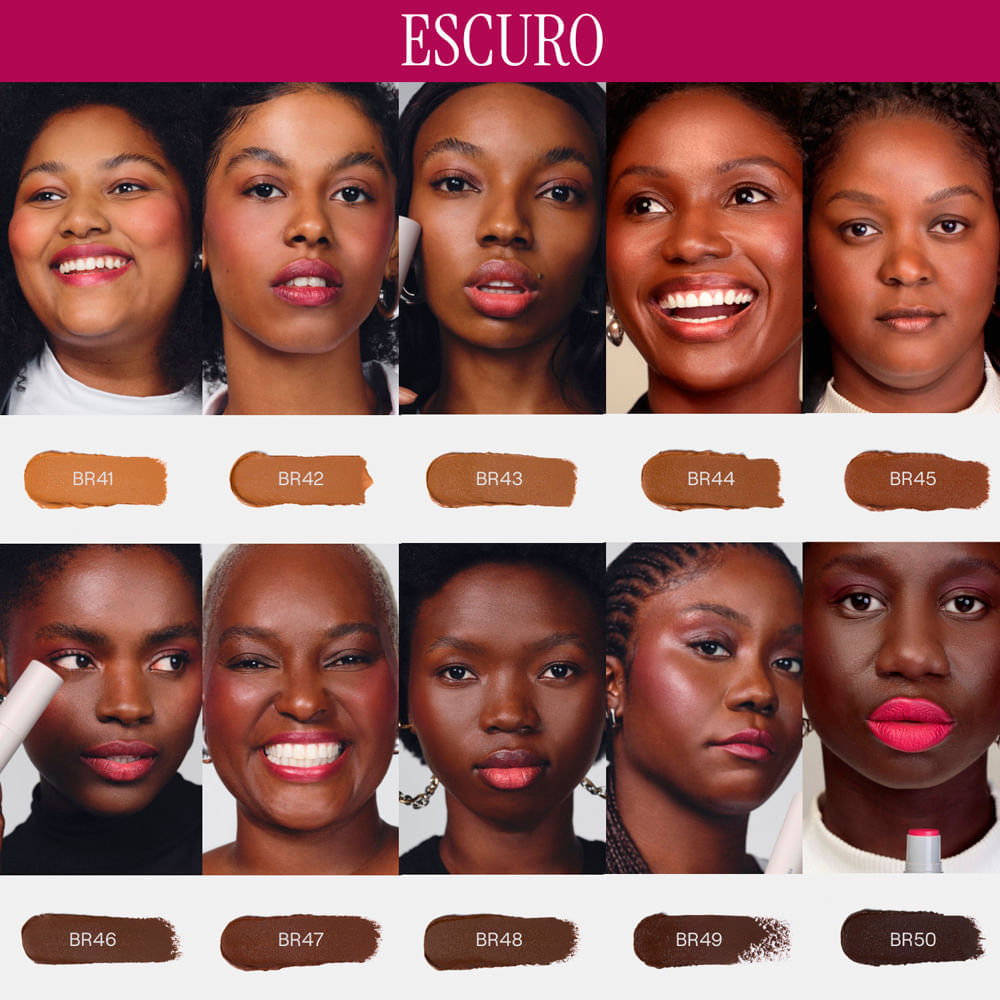 Base Stick Multifuncional Boca Rosa Beauty Fps30 Pele Br49 12g