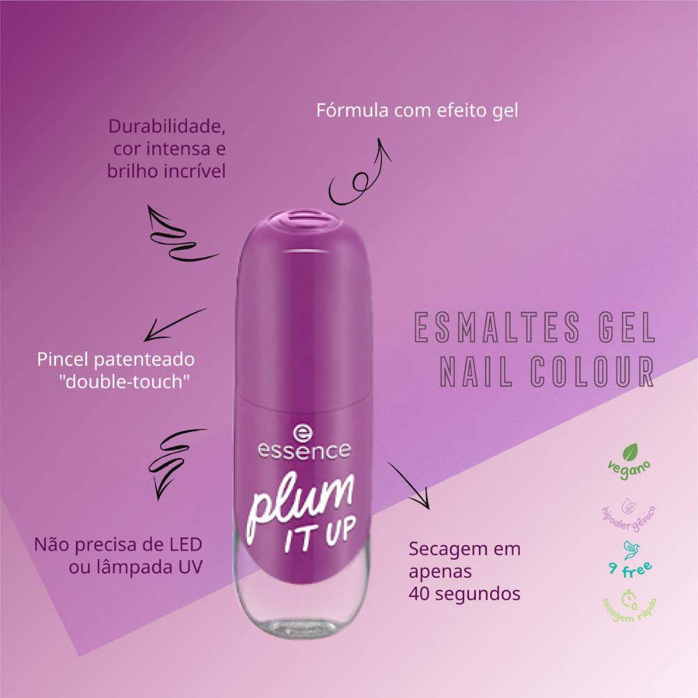 Esmalte Essence Com Efeito Gel 54 Plum It Up