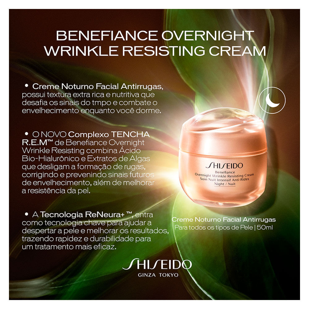 Creme Antirrugas Shiseido - Benefiance Overnight Wrinkle Resisting Cream 50ml