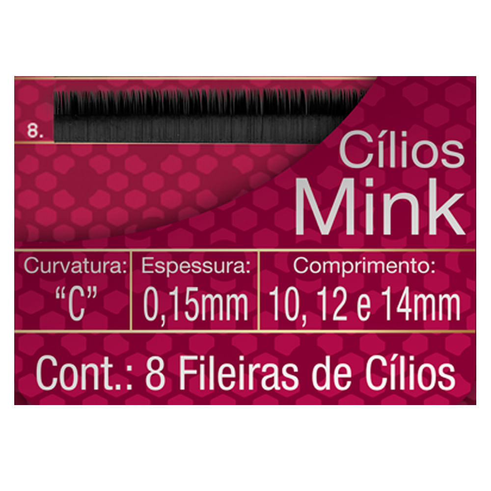 Cílios para Alongamento Belliz - Mink C 015 Mix