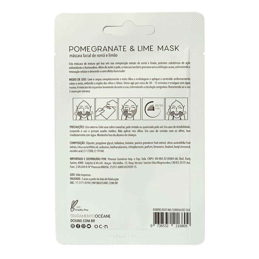 Máscara Facial Océane – Romã e Limão 8g