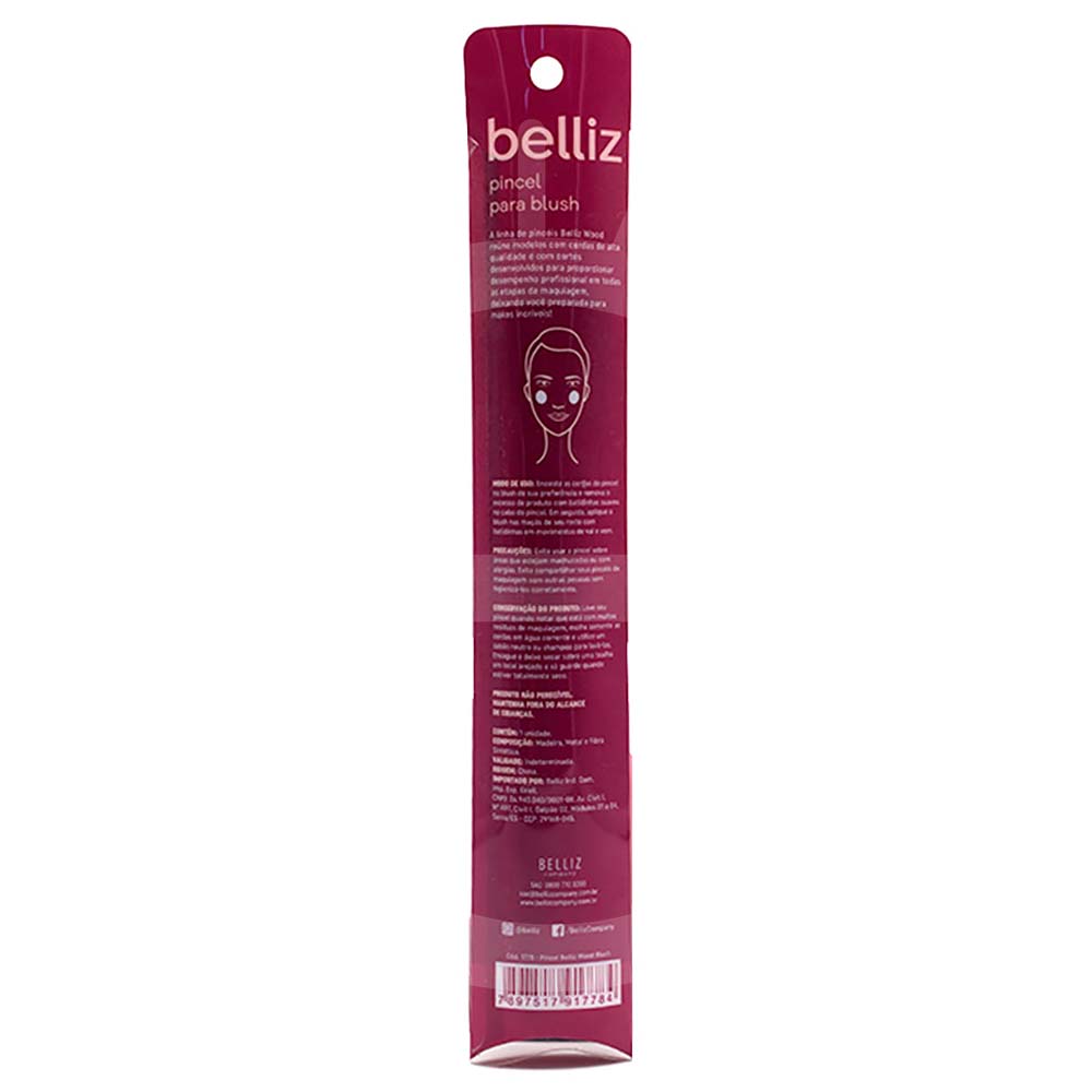 Pincel de Blush Belliz Wood