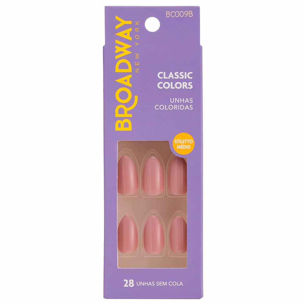 Unhas Coloridas Kiss NY Broadway Forecast Stiletto Médio