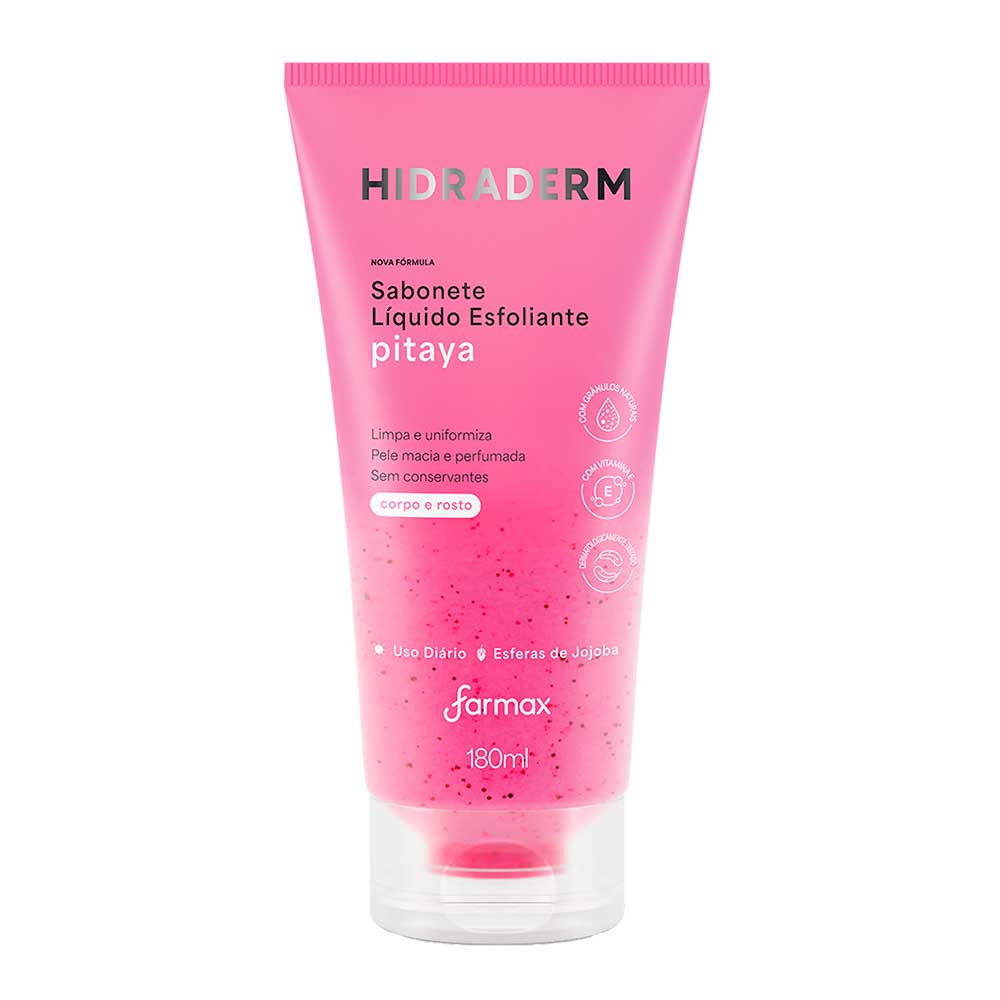 Sabonete Líquido Esfoliante Hidraderm Pitaya 180ml
