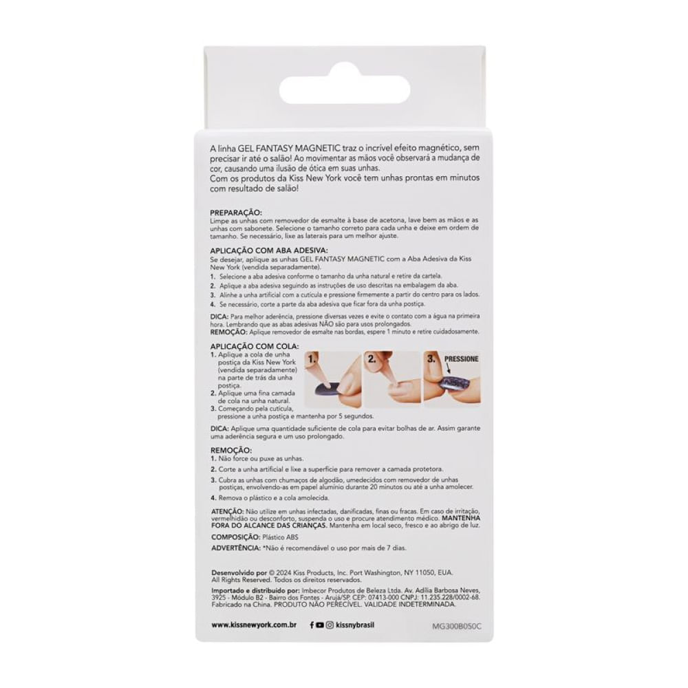Unhas Postiças Kiss NY Gel Fantasy Magnetic Nail Crystal
