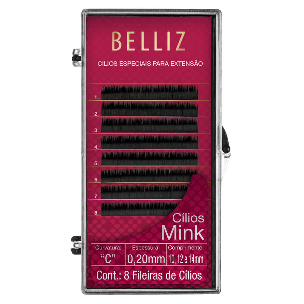 Cílios Para Alongamento Belliz - Mink C 020 Mix