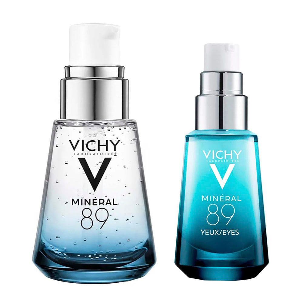 Vichy Minéral Kit Hidratante para Olhos + Hidratante Facial para Todos os Tipos de Pele
