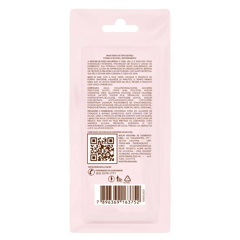 Máscara Facial Hidramais Peel Gel 8g