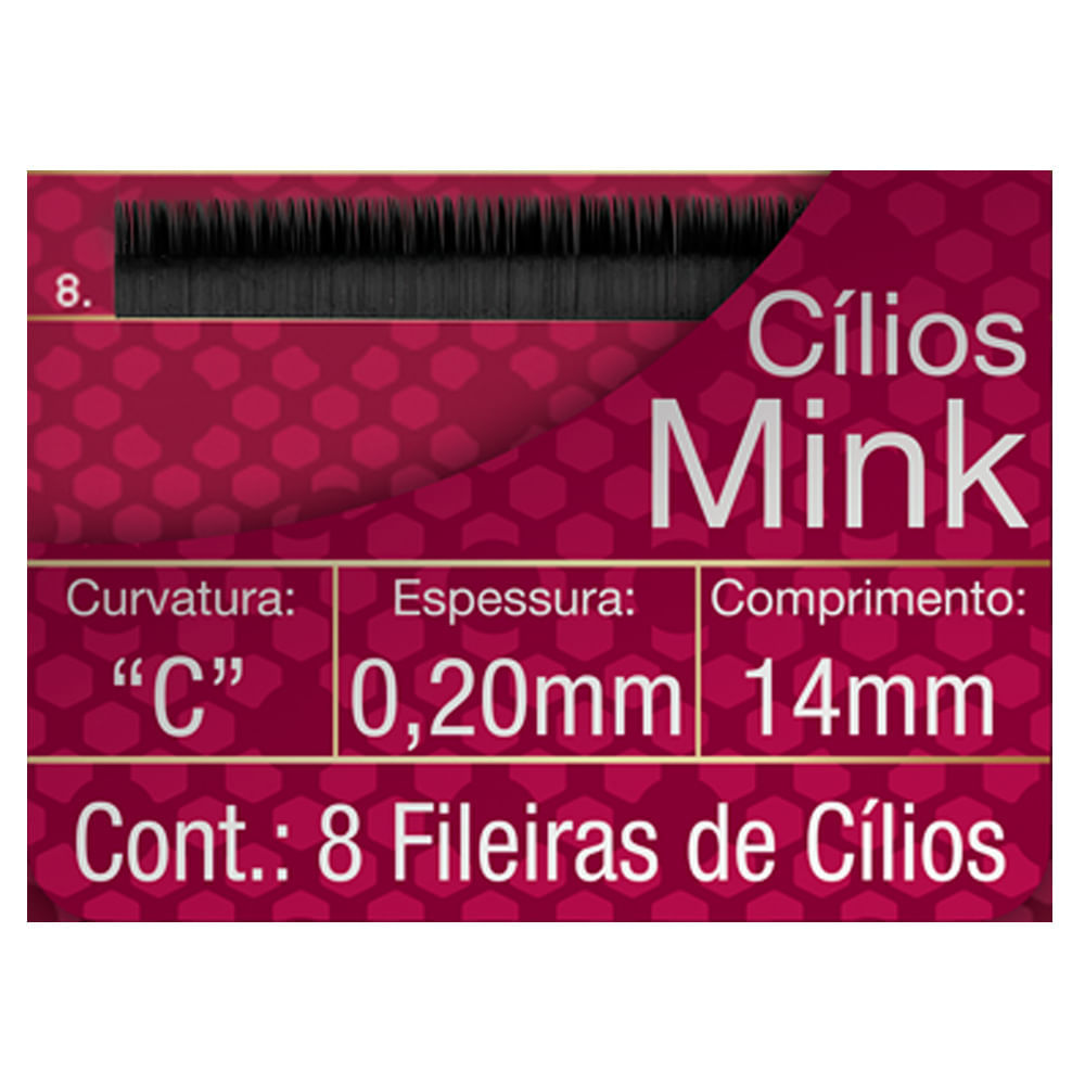 Cílios para Alongamento Belliz - Mink C 020