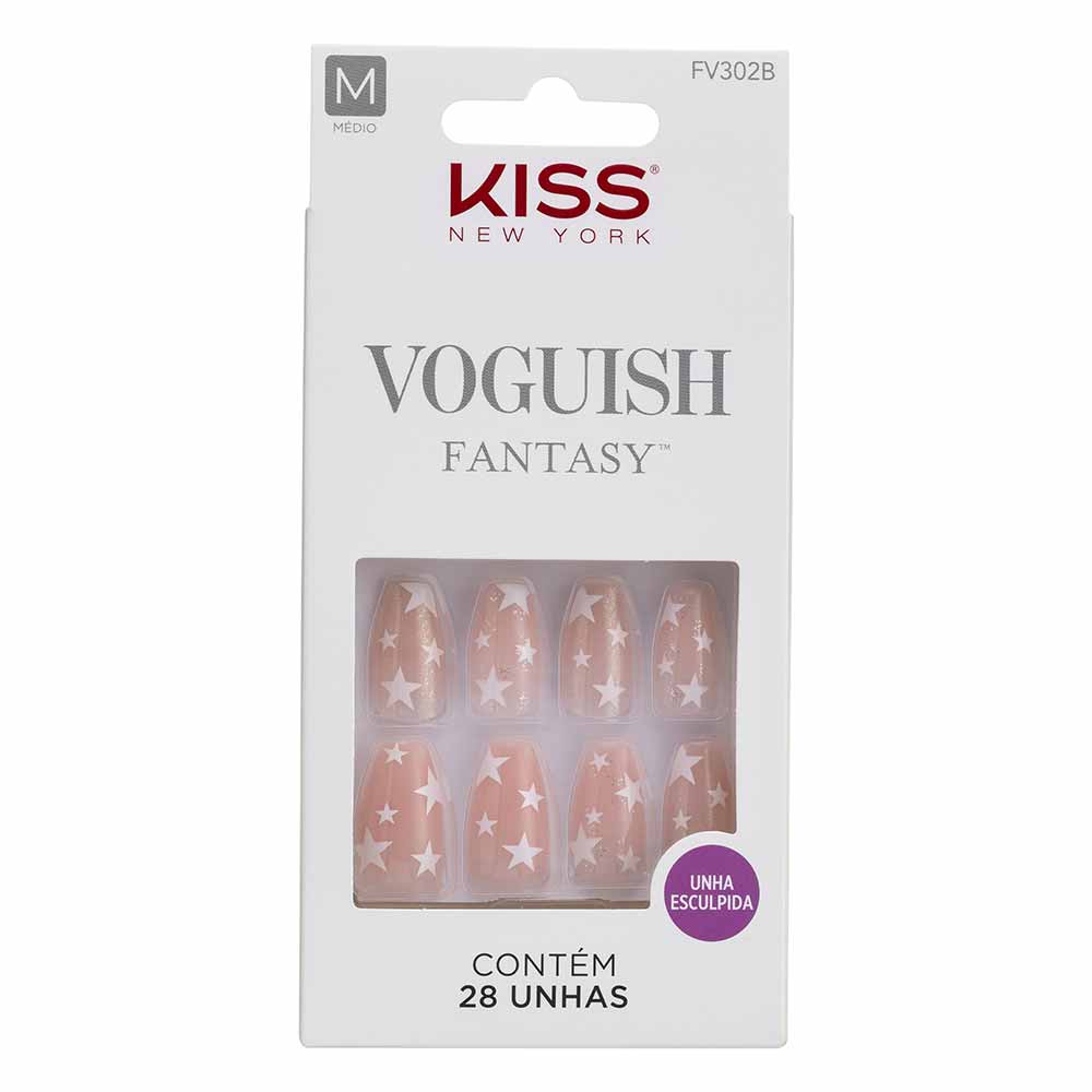 Unhas Postiças Kiss NY Voguish Fantasy In The Stars